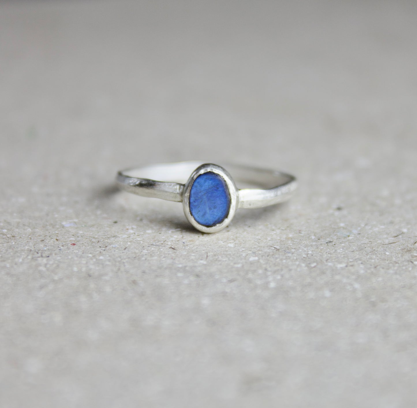 SOLD Journal Ring-No.8 -Silver- Labradorite