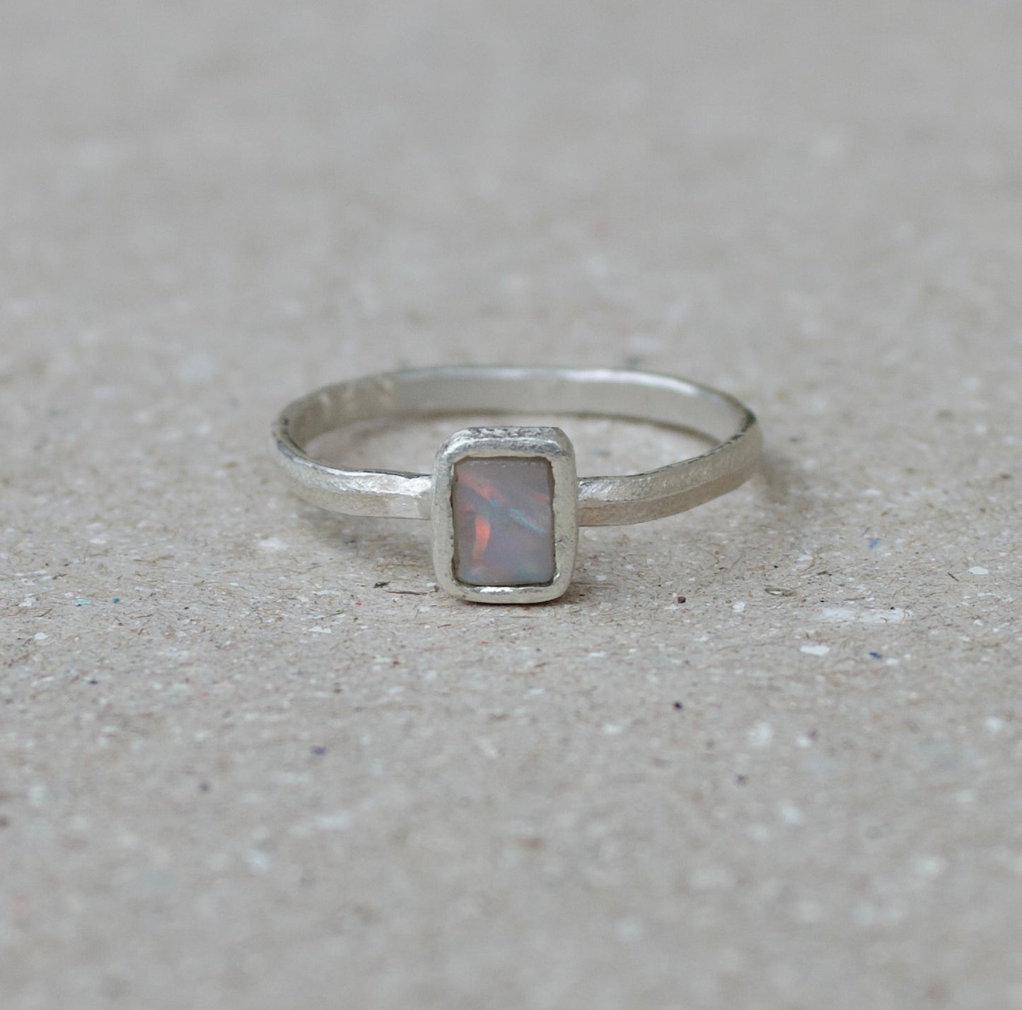 SOLD Journal Ring-No.7 -Silver- Opal
