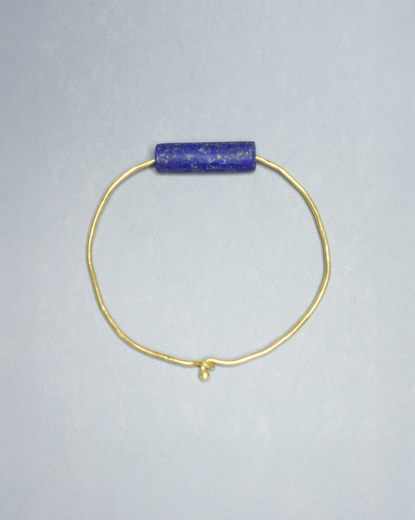 Fon Bangle- Gold and Lapis Lazuli