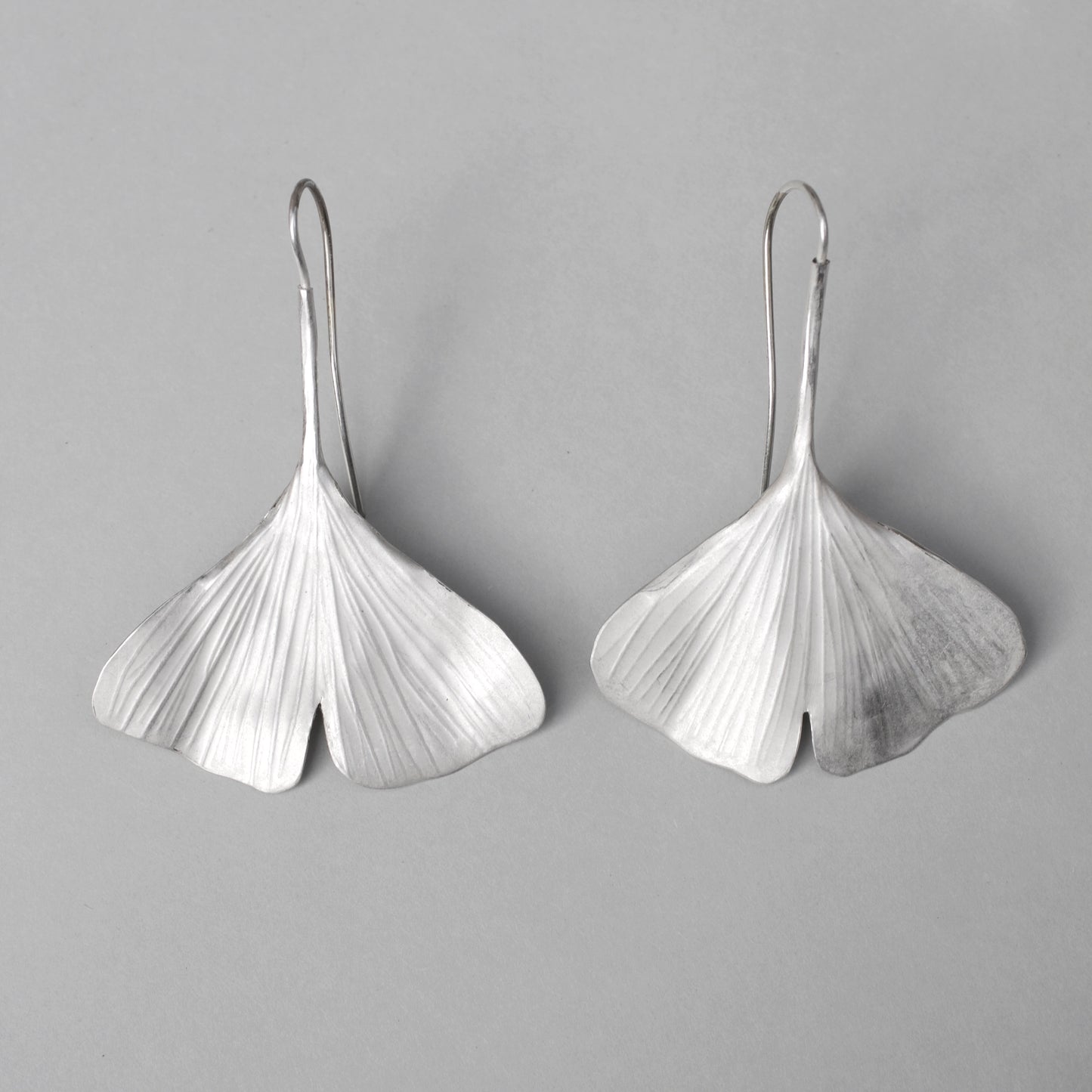 Ginko Earrings -Silver