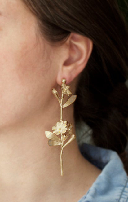 Grande Sprig Earrings - Silver