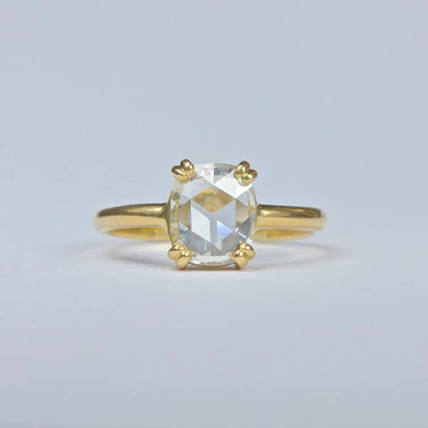 SOLD Diamond Ring- Cushion Rose cut 18ct Gold