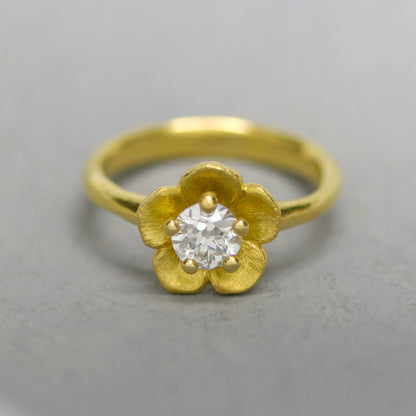 Diamond Ring- Flower 22ct Gold