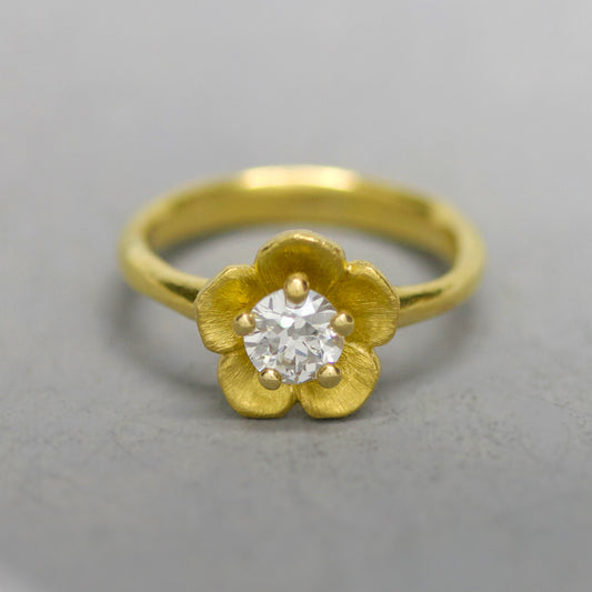 Diamond Ring- Flower 22ct Gold
