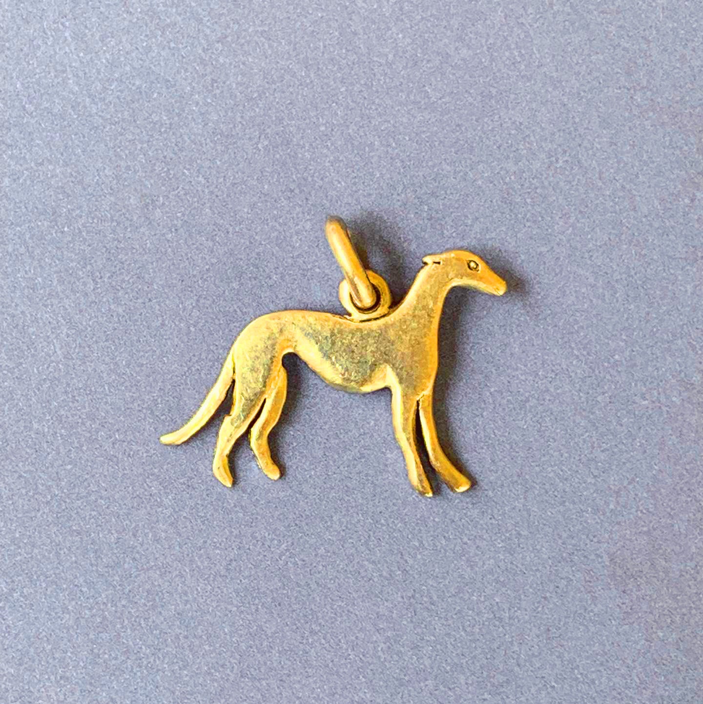Tiny Sighthound Pendant - Silver