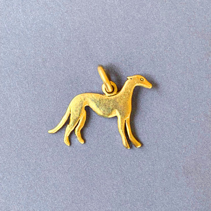 Tiny Sighthound Pendant - Silver