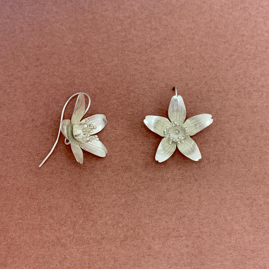 Orta Flower Earrings- Silver