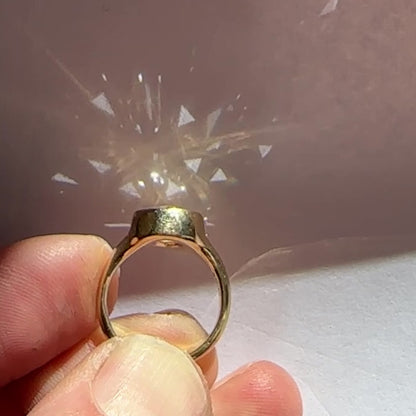 Antique Rose Cut Pear Diamond - 18ct Gold Ring