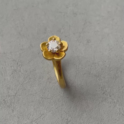 Diamond Ring- Flower 22ct Gold