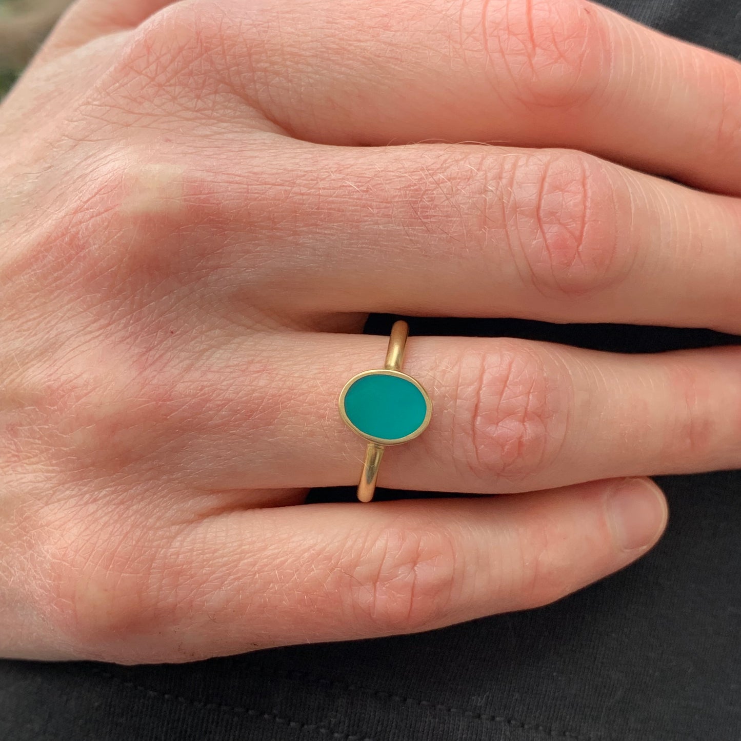 Tablo Ring - Turquoise 18ct Gold