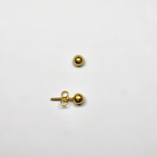 Sphere Stud- Solid 18ct Gold