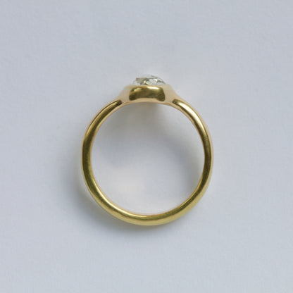 Antique Rose Cut diamond - 18ct Gold Ring