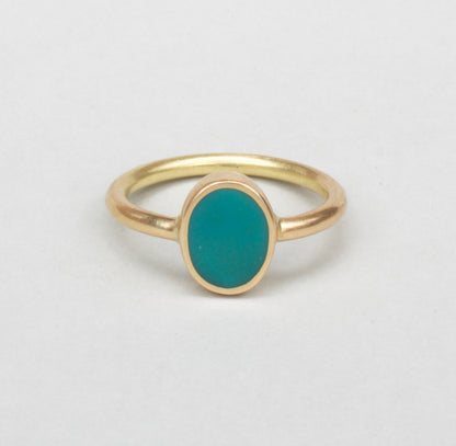 Tablo Ring - Turquoise 18ct Gold