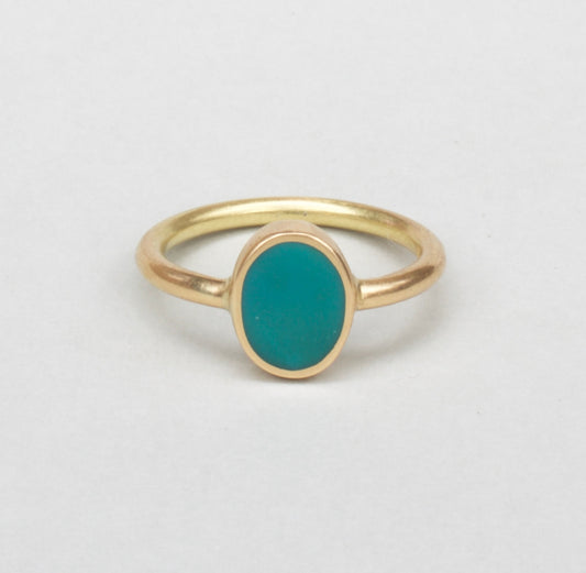 Tablo Ring - Turquoise 18ct Gold