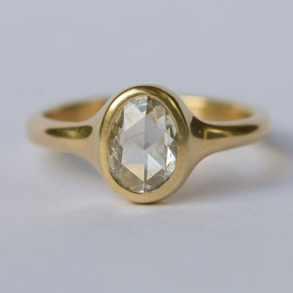 SOLD Antique rose cut diamond - 18ct gold ring