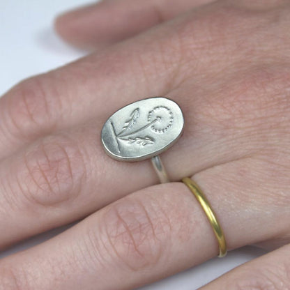 Dandelion Ring - Silver