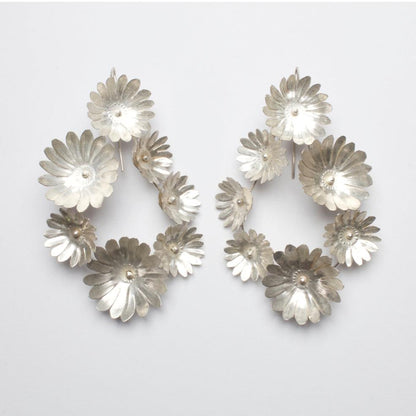 Fiori Seven-Flower Earrings – Silver