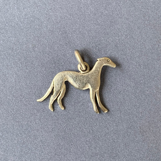 Tiny Sighthound Pendant - Silver