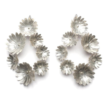 Fiori Seven-Flower Earrings – Silver