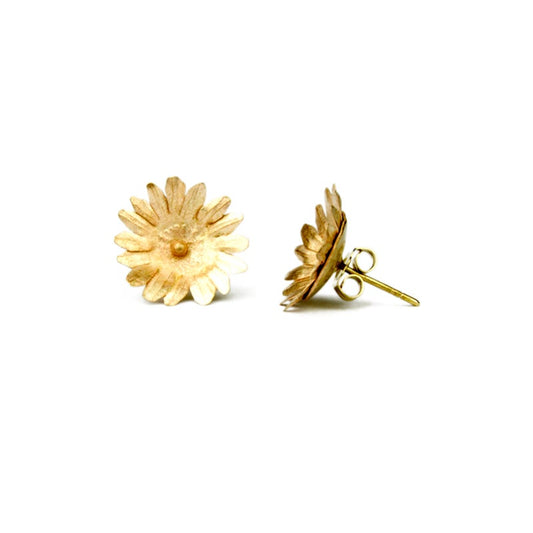 Flower Studs - Solid 9ct Gold