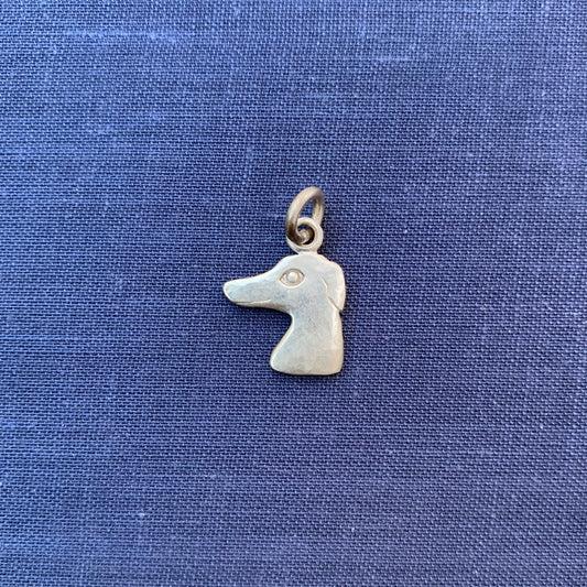Sighthound Dog Pendant - Silver